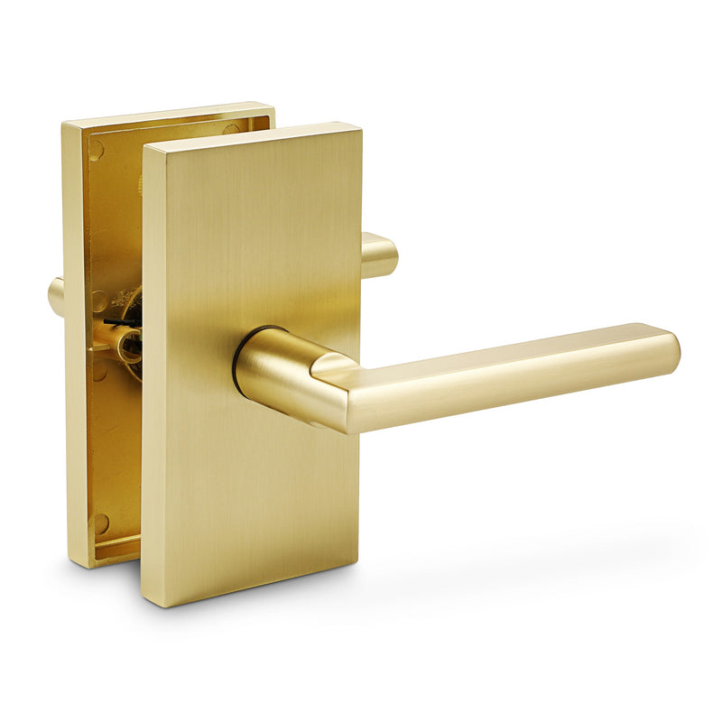 Minimalist Brushed Gold Door Lock – Luxury and Elegance Combined