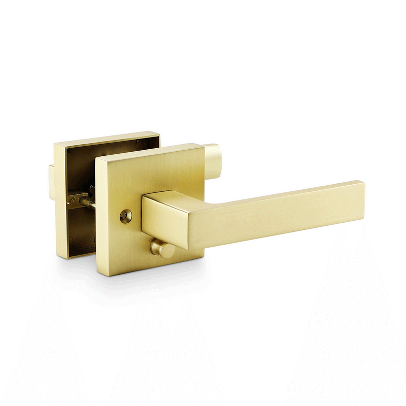 Acute Base × Flat Handle | Minimalist Aesthetic Door Lock