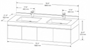 32'' 36'' 71''- Floating Vanity | Sintered Stone Platform Top | Motion-Sensor Waterproof LED | 001-BD2