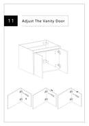 Linkaa- Solid Wood Vanity | Matte White Sintered Stone Top | Motion-Sensor Waterproof LED