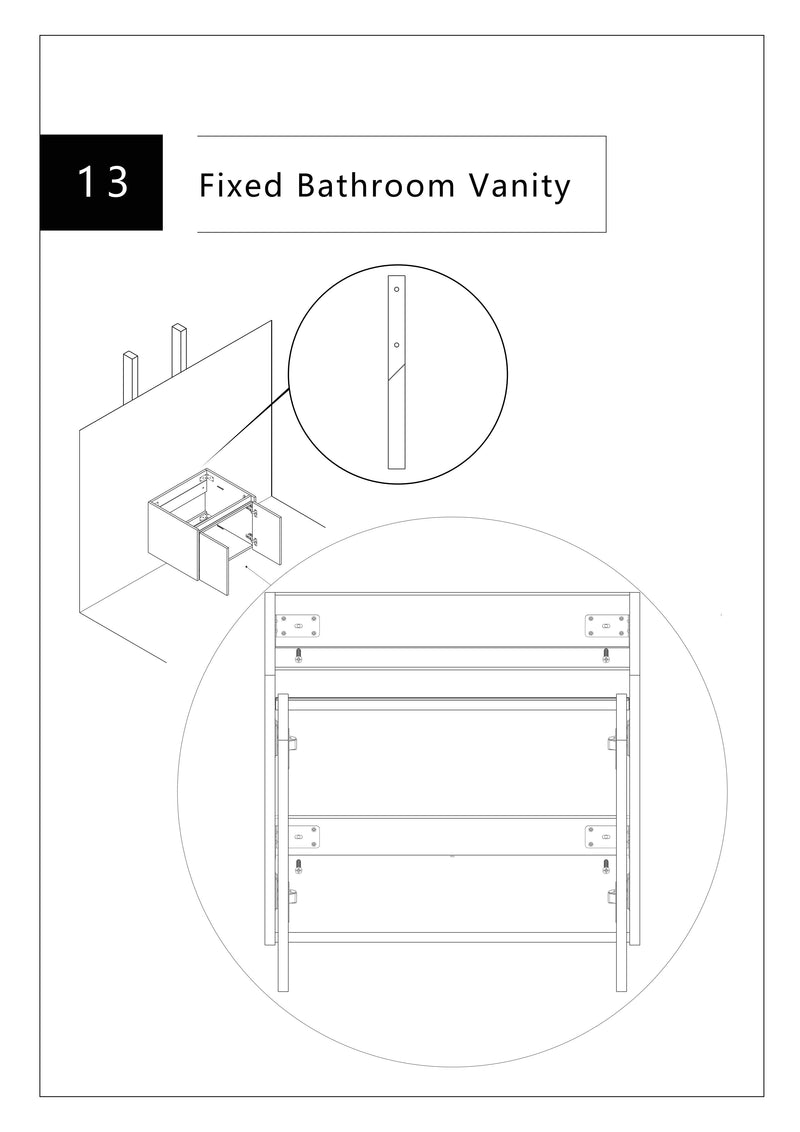 Linkaa Vanity 32'' 48''- Floating Vanity | Sintered Stone Top | Motion-Sensor Waterp