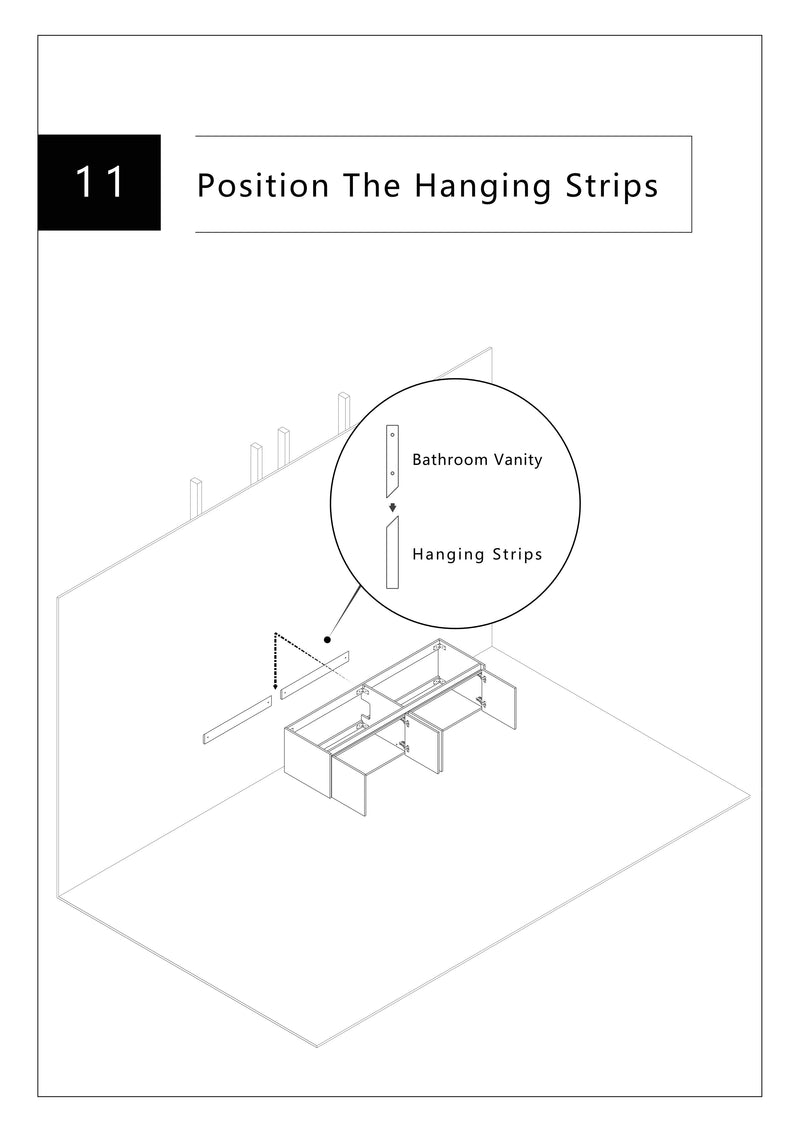 Linkaa- Dark wood Vanity | Matte White Sintered Stone Top | Motion-Sensor Waterproof LED |  Double Basin