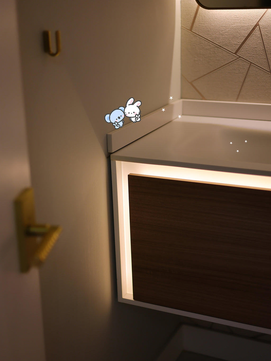 Linkaa Vanity 32'' 48''- Floating Vanity | Sintered Stone Top | Motion-Sensor Waterp