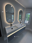 63" Solid Wood Vanity（MDF) | Motion-Sensor Waterproof LED | Double Basin