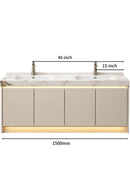 36'' 40'' 60'' 71'' Flooring Vanity | Sintered Stone Top| Motion-Sensor Waterproof LED/ 102