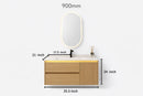 36'' 71''- Floating Vanity | Sintered Stone Top | Motion-Sensor Waterproof LED | 006