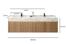 32'' 36'' 71''- Floating Vanity | Sintered Stone Platform Top | Motion-Sensor Waterproof LED | 001-BD2