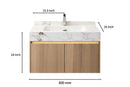 32'' 36'' 71''- Floating Vanity | Sintered Stone Platform Top | Motion-Sensor Waterproof LED | 001-BD2