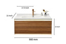 36'' Floating Vanity | Sintered Stone Platform Top | Motion-Sensor Waterproof LED | 007