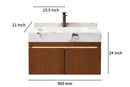 32'' 36'' 71''- Floating Vanity | Sintered Stone Top | Motion-Sensor Waterproof LED | 008