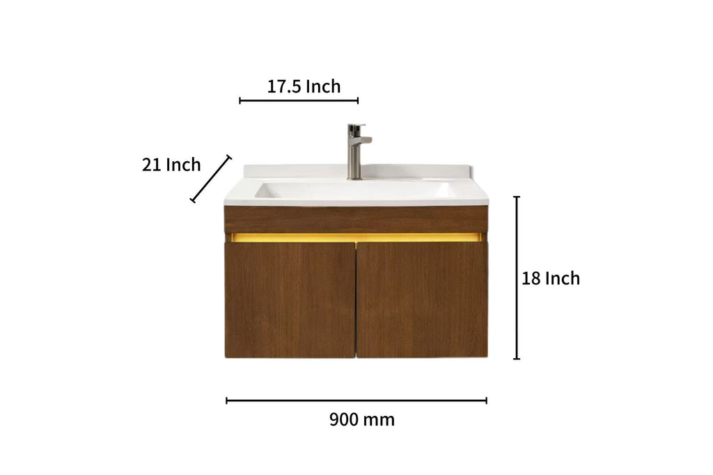 Linkaa Vanity 32'' 36'' 71''- Floating Vanity | Sintered Stone Platform Top | Motion