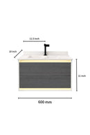 24'' 36''- Floating Vanity | Sintered Stone Platform Top | Motion-Sensor Waterproof LED | 005