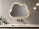 28" Irregular Cloud-Shaped Dimmable LED Bathroom Mirror