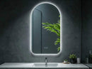 24" Arch-Shaped Dimmable LED Bathroom Mirror