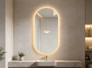 24" Arch-Shaped Dimmable 52"high LED Bathroom Mirror