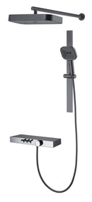 Linkaa – Modern Matte Black Dual Shower System