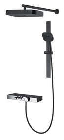 Linkaa – Modern Matte Black Dual Shower System