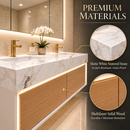 71''- Floating Vanity | Sintered Stone Top | Motion-Sensor Waterproof LED | 003 & BD2