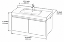 32'' 36'' 71''- Floating Vanity | Sintered Stone Top | Motion-Sensor Waterproof LED | 008