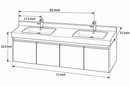 32'' 36'' 71''- Floating Vanity | Sintered Stone Top | Motion-Sensor Waterproof LED | 008