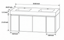 60" 71" Natural Eucalyptus Bathroom Vanity with BD2 Sink & Motion-Sensor LED