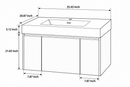 30″ 36" 40" 48" Natural Eucalyptus Bathroom Vanity with BD2 Sink & Motion-Sensor LED