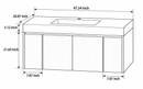 30″ 36" 40" 48" Natural Eucalyptus Bathroom Vanity with BD2 Sink & Motion-Sensor LED