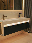 Sky Line - 63''Bathroom Vanity with Matte White Top and LED