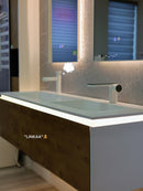 Rio 2 - 63''Bathroom Vanity with Matte White Top and LED