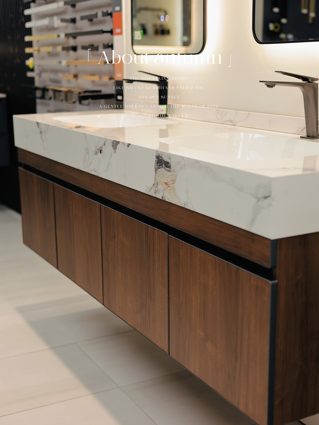 Linkaa Vanity 32'' 36'' 71''- Floating Vanity | Sintered Stone Top | Motion-Sensor W