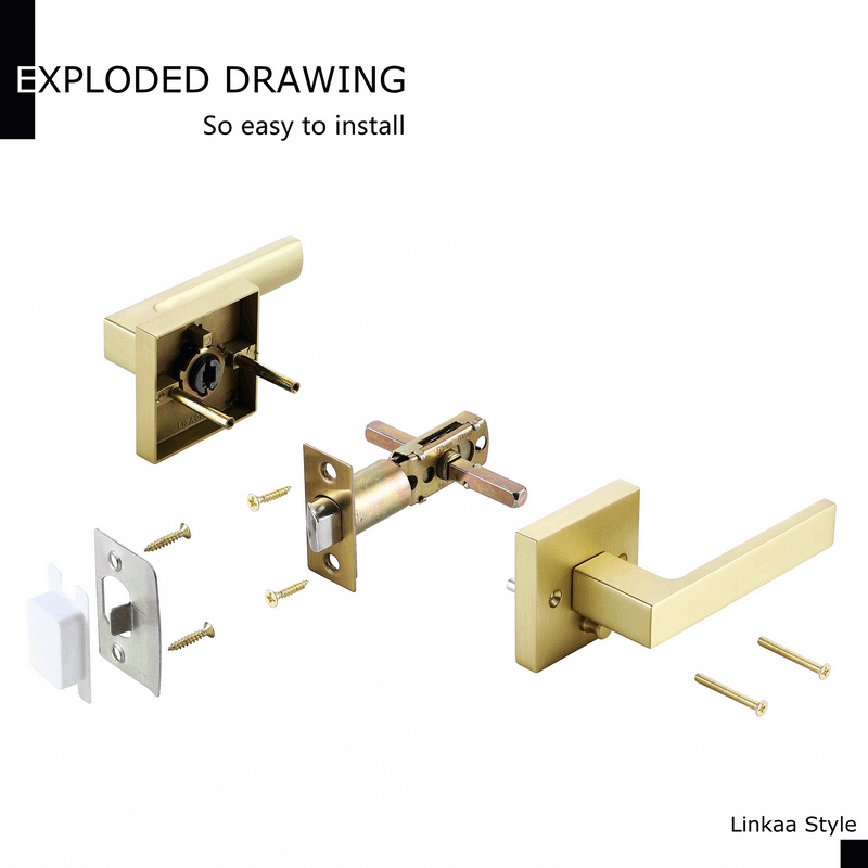 Acute Base × Flat Handle | Minimalist Aesthetic Door Lock