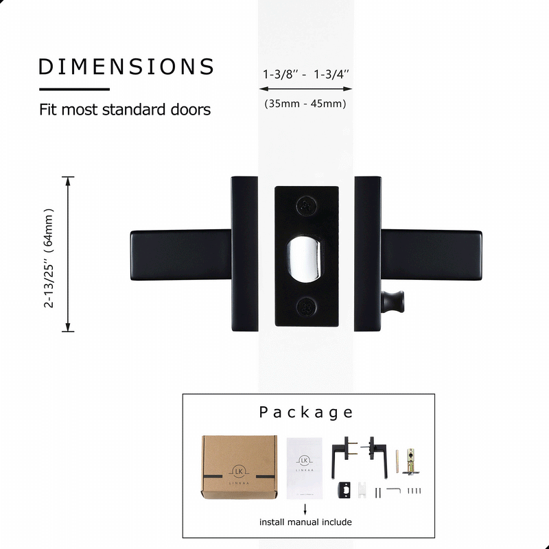 Acute Base × Flat Handle | Minimalist Aesthetic Door Lock