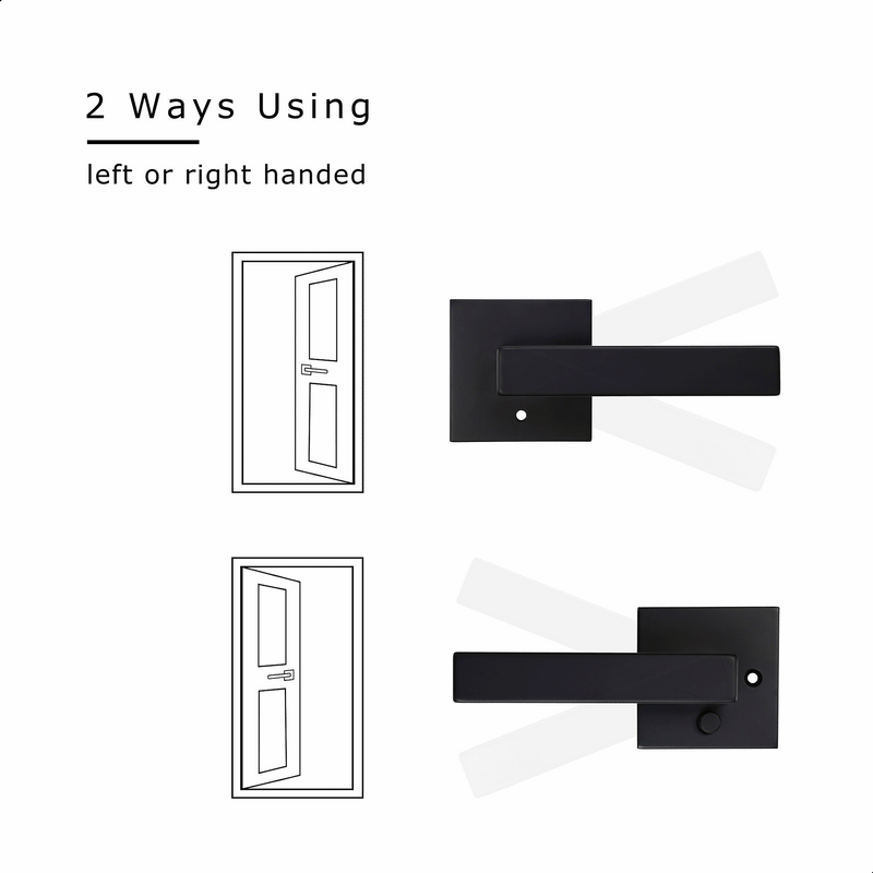 Acute Base × Flat Handle | Minimalist Aesthetic Door Lock