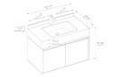 32'' 36'' 71''- Floating Vanity | Sintered Stone Platform Top | Motion-Sensor Waterproof LED | 001-BD2