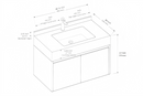 32'' 36'' 71''- Floating Vanity | Sintered Stone Platform Top | Motion-Sensor Waterproof LED | 001-BD2
