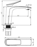 Single-Hole Bathroom Sink Faucet with Adjustable Spout