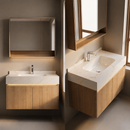 32'' 36'' 40" 71''- Floating Vanity | Sintered Stone Platform Top | Motion-Sensor Waterproof LED | 001-AE
