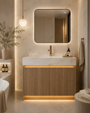 30'' 36" 48'' 71”- Floor Vanity | Sintered Stone Platform Top | Motion-Sensor Waterproof LED | 103-AE
