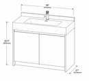 30'' 36" 48'' 71”- Floor Vanity | Sintered Stone Platform Top | Motion-Sensor Waterproof LED | 103-AE