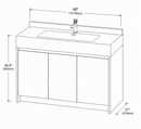 30'' 36" 48'' 71”- Floor Vanity | Sintered Stone Platform Top | Motion-Sensor Waterproof LED | 103-AE