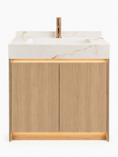 30'' 36" 48'' 71”- Floor Vanity | Sintered Stone Platform Top | Motion-Sensor Waterproof LED | 103-AE