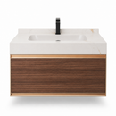 36'' Floating Vanity | Sintered Stone Platform Top | Motion-Sensor Waterproof LED | 007