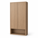 Fluted Wall-Mounted Bathroom Storage Cabinet with Open Shelf