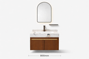 Linkaa - Dark Wood Dressing Table | Sintered Stone Platform Top | Motion Sensor Waterproof LED Light