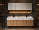 32'' 36'' 71''- Floating Vanity | Sintered Stone Platform Top | Motion-Sensor Waterproof LED | 001-BD2