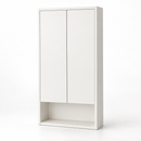 Fluted Wall-Mounted Bathroom Storage Cabinet with Open Shelf