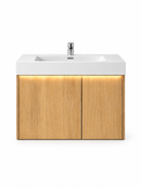30″ 36" 40" 47" 60" 71" Natural Eucalyptus Bathroom Vanity with BD2 Sink & Motion-Sensor LED
