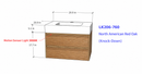 30″ 36" 47" 71" North American Red Oak Bathroom Vanity with Integrated Basin & 3000K Sensor Light