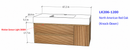 30″ 36" 47" 71" North American Red Oak Bathroom Vanity with Integrated Basin & 3000K Sensor Light