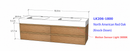71"North American Red Oak Bathroom Vanity with Integrated Basin & 3000K Sensor Light